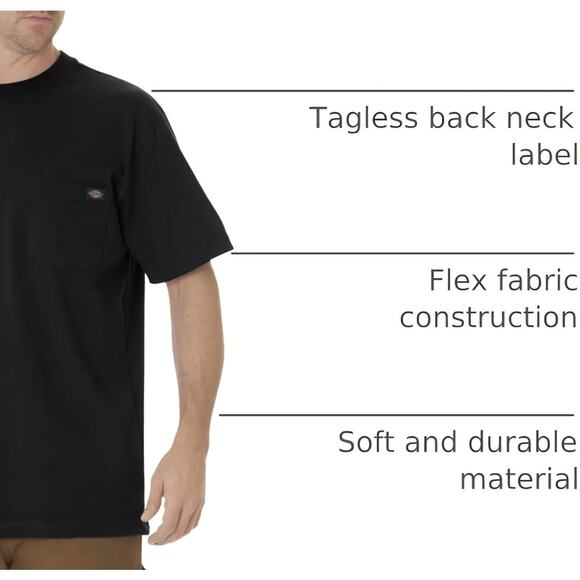 Dickies Men's Charcoal Gray T-Shirt - Size XL - Picture 1 of 4